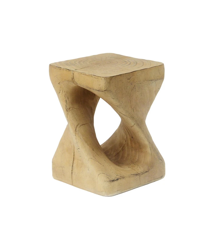 Streamdale Furniture Streamdale Twist Shape Side Table, Wood-like texture
