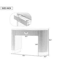 Streamdale Furniture Ribbed Console Table with Drawer