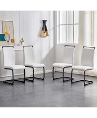 Streamdale Furniture Modern Pu Leather Dining Chair (Set of 4)