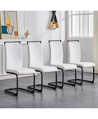 Streamdale Furniture Modern Pu Leather Dining Chair (Set of 4)