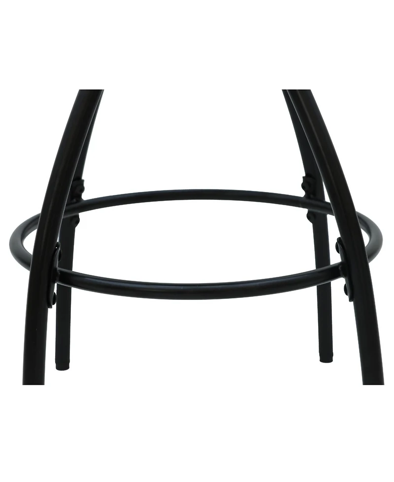 Streamdale Furniture 29" Floral Counter Stools - Black & White (Set of 2)