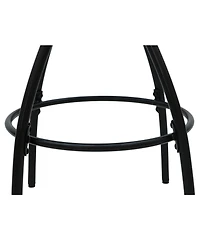 Streamdale Furniture 29" Floral Counter Stools - Black & White (Set of 2)