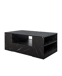 Streamdale Furniture Led Coffee Table with Storage & Shelf