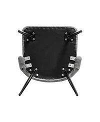 Streamdale Furniture 4-Chair Modern Dining Set Metal Legs Grey