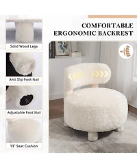 Streamdale Furniture Fur Fabric Accent Chair