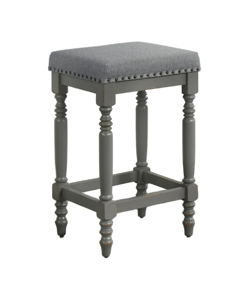 Streamdale Furniture Rustic Gray Counter Stools (Set of 2) - 26 Inch