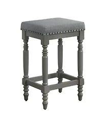 Streamdale Furniture Rustic Gray Counter Stools (Set of 2) - 26 Inch