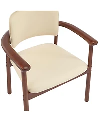 Streamdale Furniture 2-Pack Dining Chairs, Rubber Wood, Pu Foam Seat