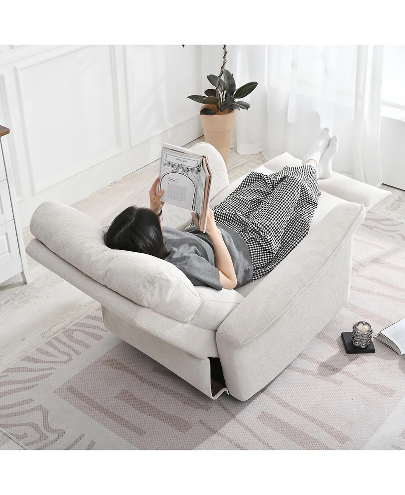 Streamdale Furniture Fabric Rocker Recliner Chair - Gray