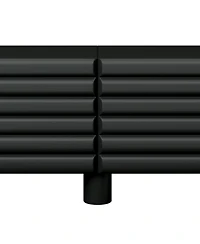 Streamdale Furniture Cream Tv Stand Console - 75" Tv, Adjustable Shelves