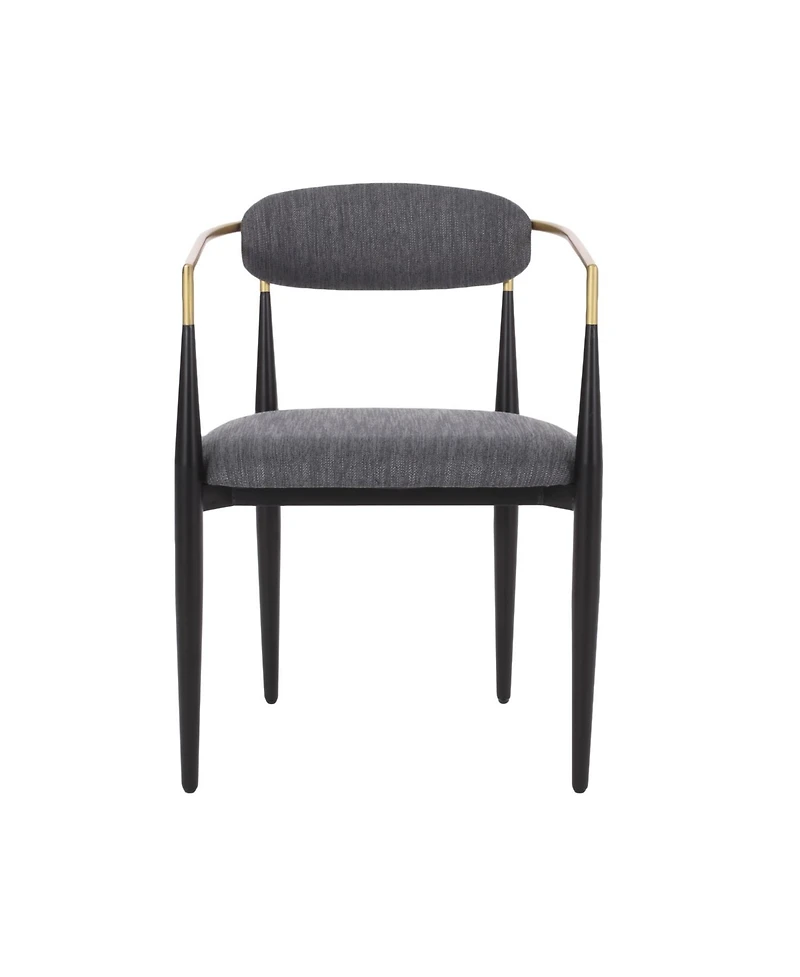 Streamdale Furniture Modern Gold Accent Upholstered Dining Chairs (Set of 2)