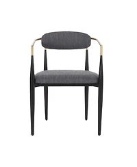 Streamdale Furniture Modern Gold Accent Upholstered Dining Chairs (Set of 2)