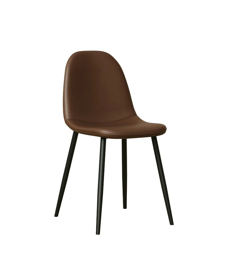 Streamdale Furniture Saddle Leather Dining Chairs (Set of 4)