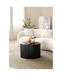 Streamdale Furniture Nesting Table Set of 2, Mdf Coffee Table set for Living Room/Leisure Area,Black