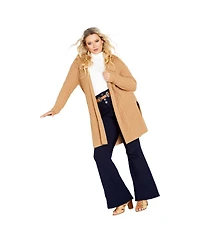 Avenue Women's Camilla Cable Knit Hooded Cardigan