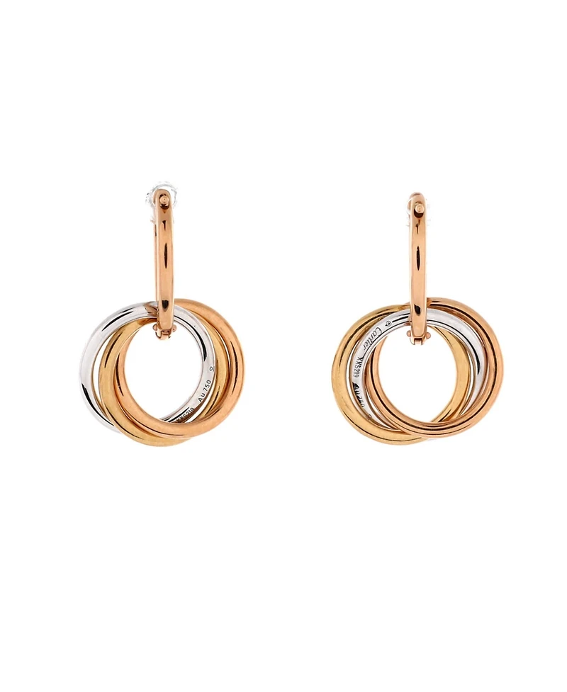 Pre-Owned Cartier Trinity Hoop Dangle Earrings