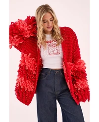 Nasty Gal Women's Extreme Stripe Loopy Cardigan