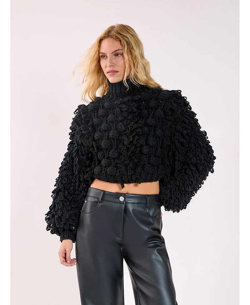 Nasty Gal Women's High Neck Cropped Sweater