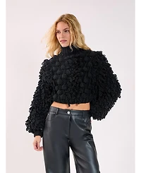 Nasty Gal Women's High Neck Cropped Sweater