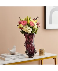 Danya B Sylvan Nodular Glass Grape Purple Tabletop Vase