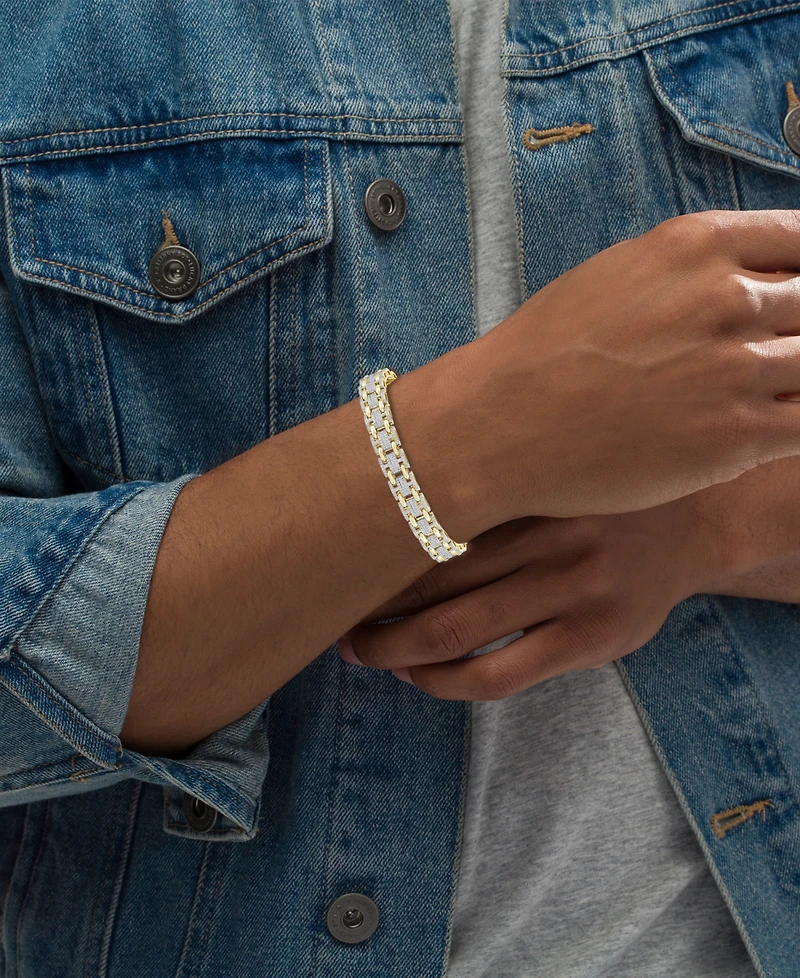 Macy's Men's Diamond Bracelet (2 ct. t.w.) in 10k Yellow Gold
