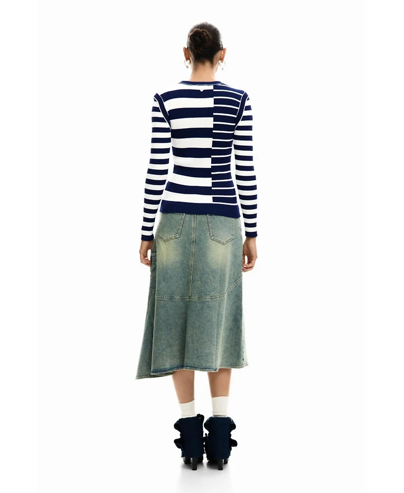 Desigual Women's Ribbed striped sweater