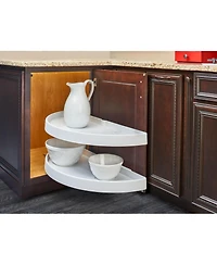 Rev-a-Shelf 39" Lazy Susan Half-Moon Polymer Two-Tier Blind Cabinet 6882-39-11-570