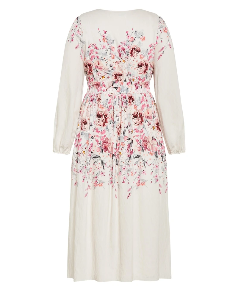 City Chic Plus Keyla Print Maxi Dress