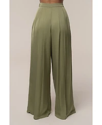 Jluxlabel Women's Clara Wide Leg Pleated Trousers