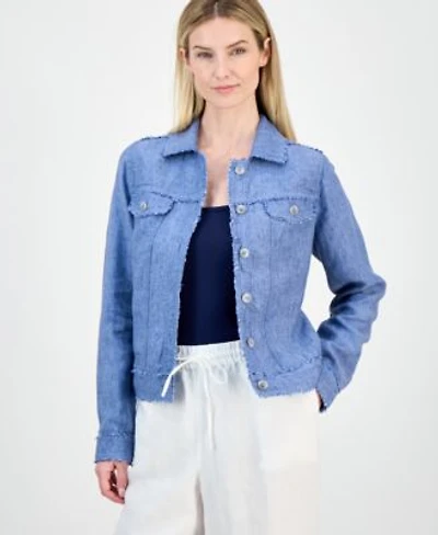 Charter Club Womens 100 Linen Jacket Created For Macys