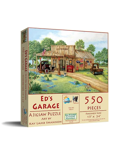 SunsOut Ed's Garage 550 piece Jigsaw Puzzle for Adults