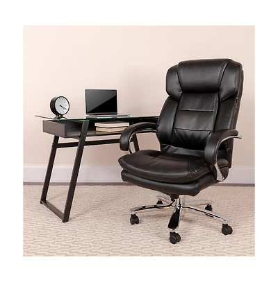Emma+Oliver 24/7 500 lb. Big & Tall Executive Swivel Ergonomic Office Chair with Loop Arms