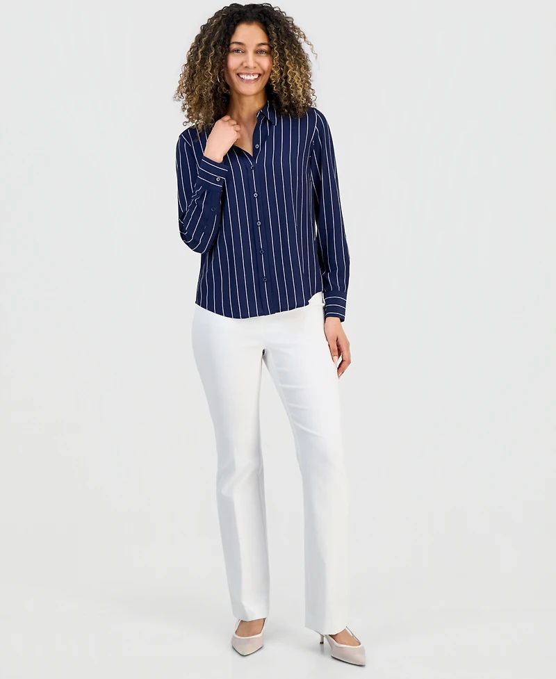 I.n.c. International Concepts Petite Striped Shirt, Macy's Exclusive