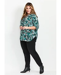 Avenue Women's Plus Madeline Tab Sleeve Blouse