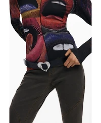 Desigual Women's Leather Belt Heart