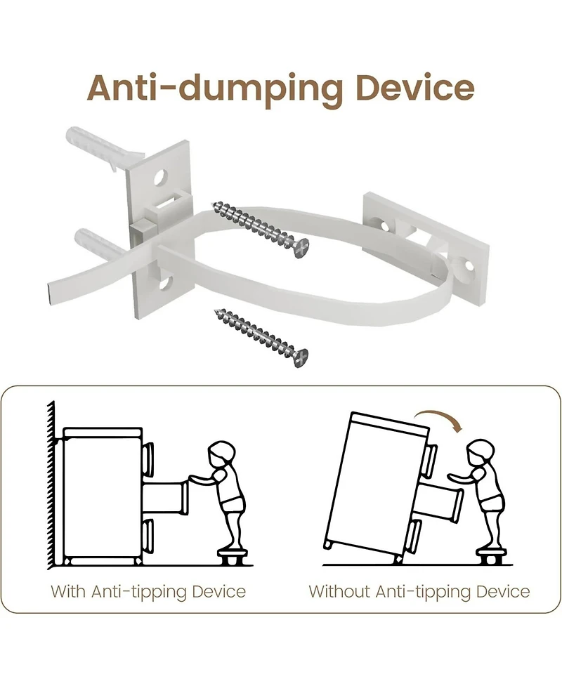 gaomon 59 Inch Modern Farmhouse 4-Drawer Dresser with Sliding Barn Doors, Tv Stand, Bar Handles, Bedroom, Living Room