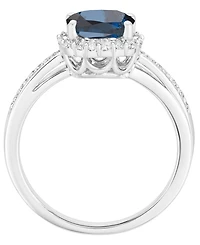 Macy's Emerald (1-1/5 ct. t.w.) And Diamond (1/2 Ring 14k Yellow Gold (Also Available Sapphire & Ruby)