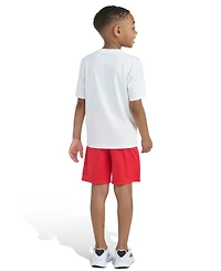 adidas Boys' 2T-7 Essential Graphic T-Shirt and Shorts, 2-Piece Set