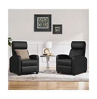 Yaheetech Adjustable Pu Leather Recliner Sofa Modern Single Accent Chair