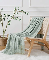 Battilo Multi Chevron Texture Lightweight Throw, 50" x 60"