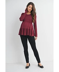 Hello Miz Maternity Long Sleeve Empire Waist Top