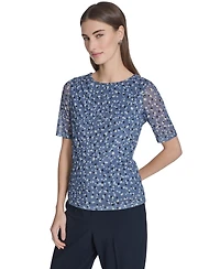 Calvin Klein Women's Printed Crewneck Top