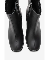 Forever & Always Women's Shoes Napoli Leather Block Heel Boot