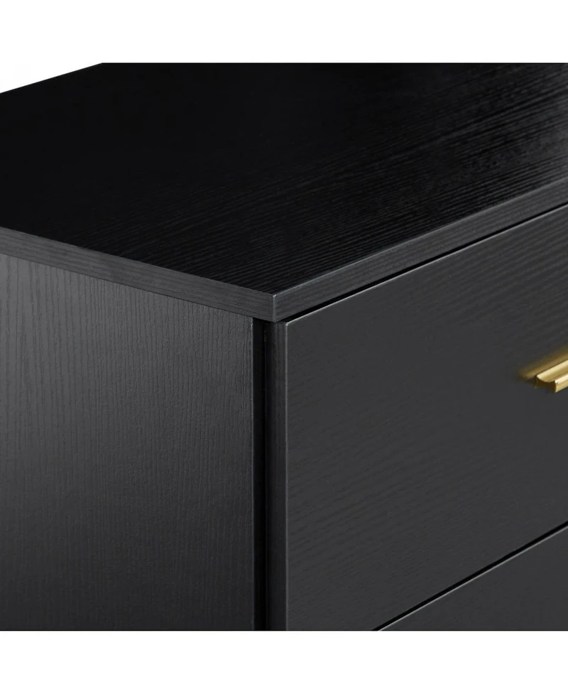 Streamdale Furniture Modern 8-Drawer Black Dresser