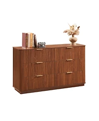 Streamdale Furniture Modern 6-Drawer Dresser, Wide Chest
