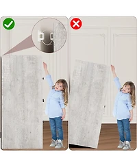 gaomon 43 Inch Buffet Cabinet with Storage, Modern Sideboard with Guardrail, Adjustable Shelves, 3 Drawers, Kitchen, Grey