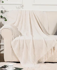 Battilo Texture Triple Zig-Zag Lightweight Throw, 50" x 60"