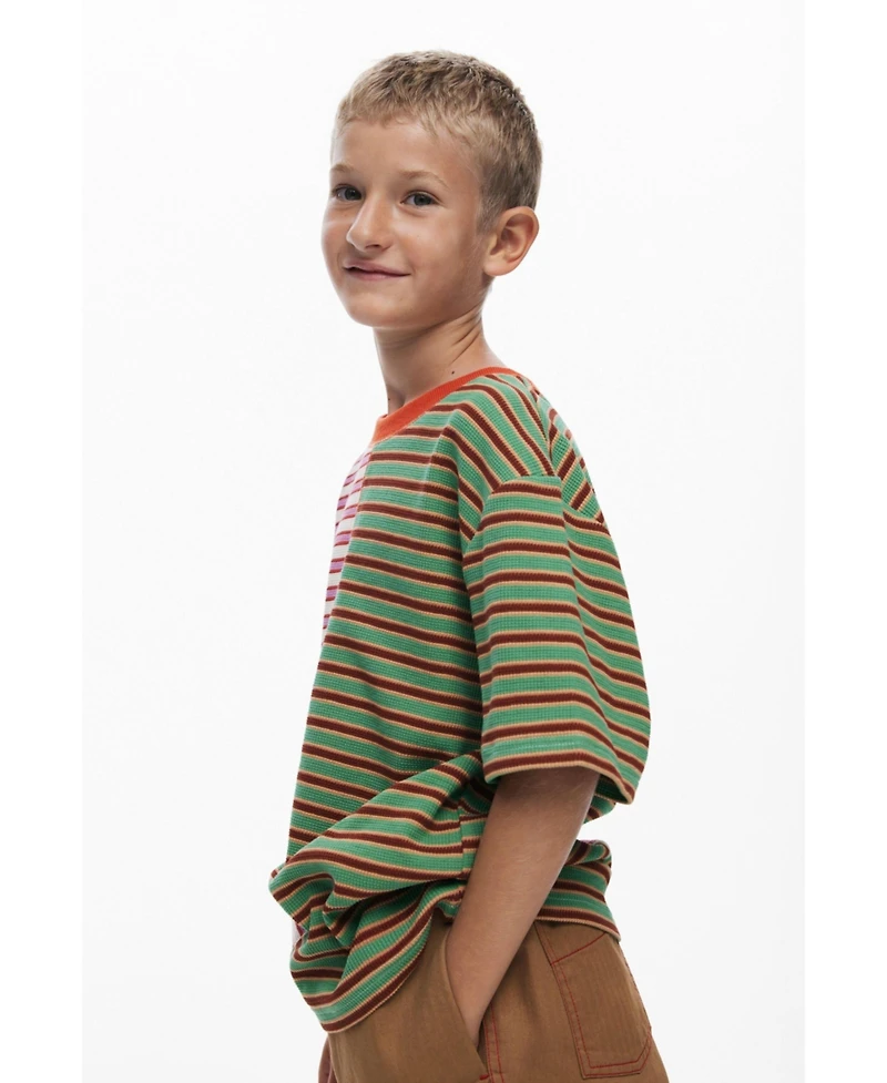 Desigual Boys Boys's Two-tone striped T-shirt