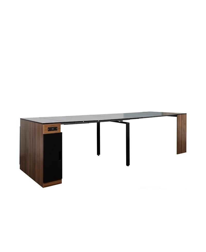 Streamdale Furniture Extendable Dining Table with Outlet & Storage
