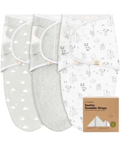 KeaBabies 3pk Soothe Baby Swaddle, Organic Swaddle Sleep Sacks, Newborn, Infant Sack